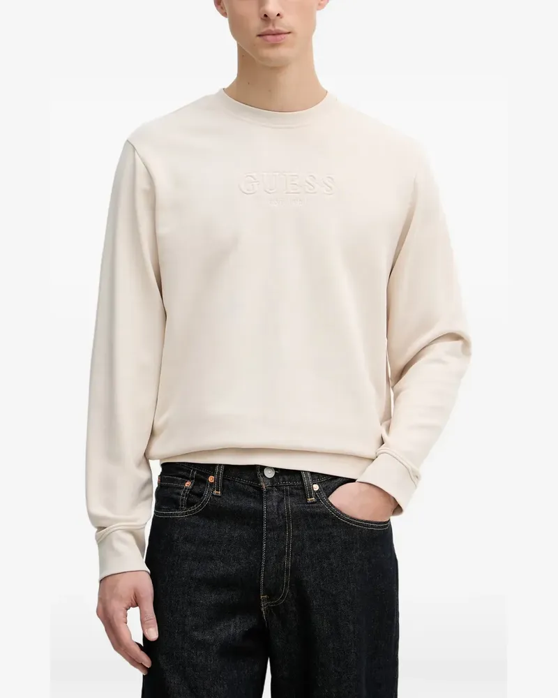 Guess logo-embroidered sweatshirt - Nude Nude