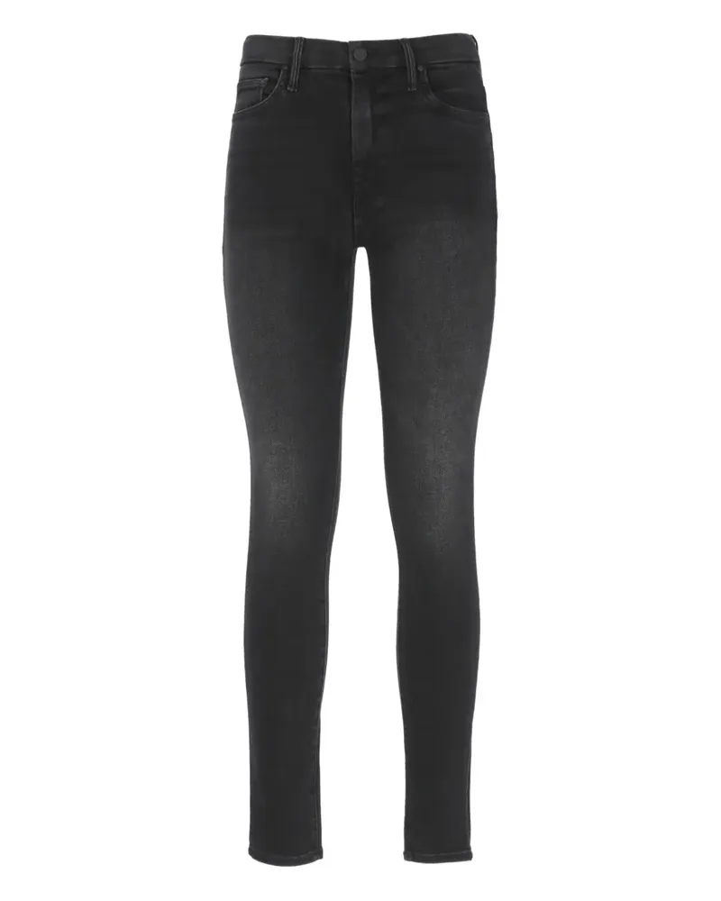 Mother High Waisted Looker Five-Pocket-Jeans mit Gürtelschlaufe - Schwarz Schwarz