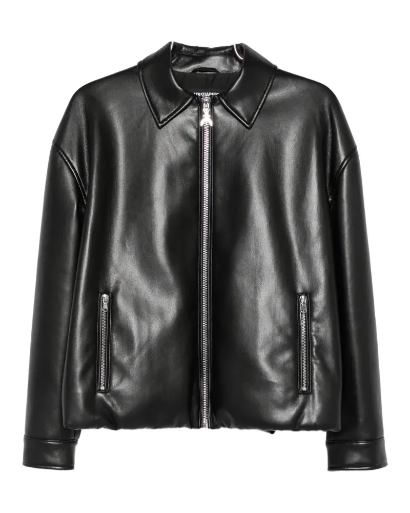 Patrizia Pepe coated bomber jacket - Schwarz Schwarz