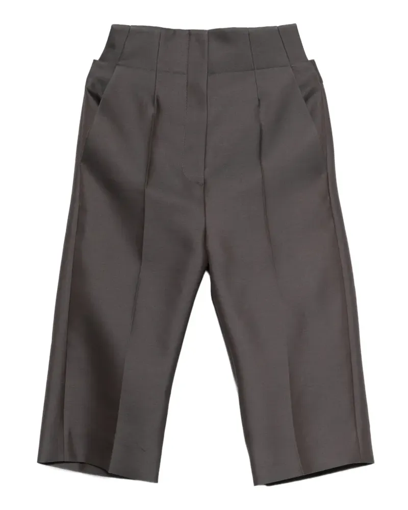 KHAITE Raelle pressed-crease shorts - Grau Grau