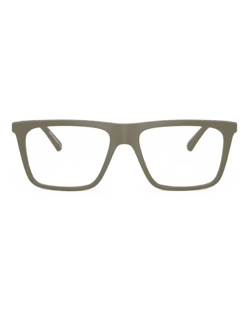 Emporio Armani clip-on square-frame glasses - Nude Nude
