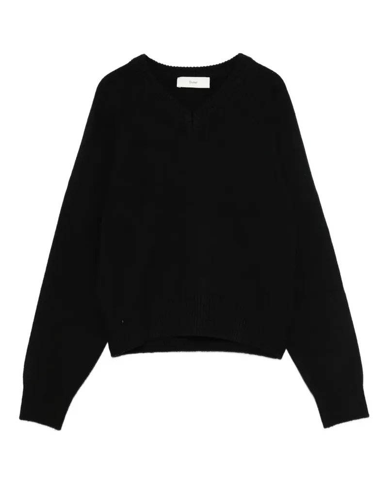 Dunst Soft Volume Pullover mit V-Ausschnitt - Schwarz Schwarz
