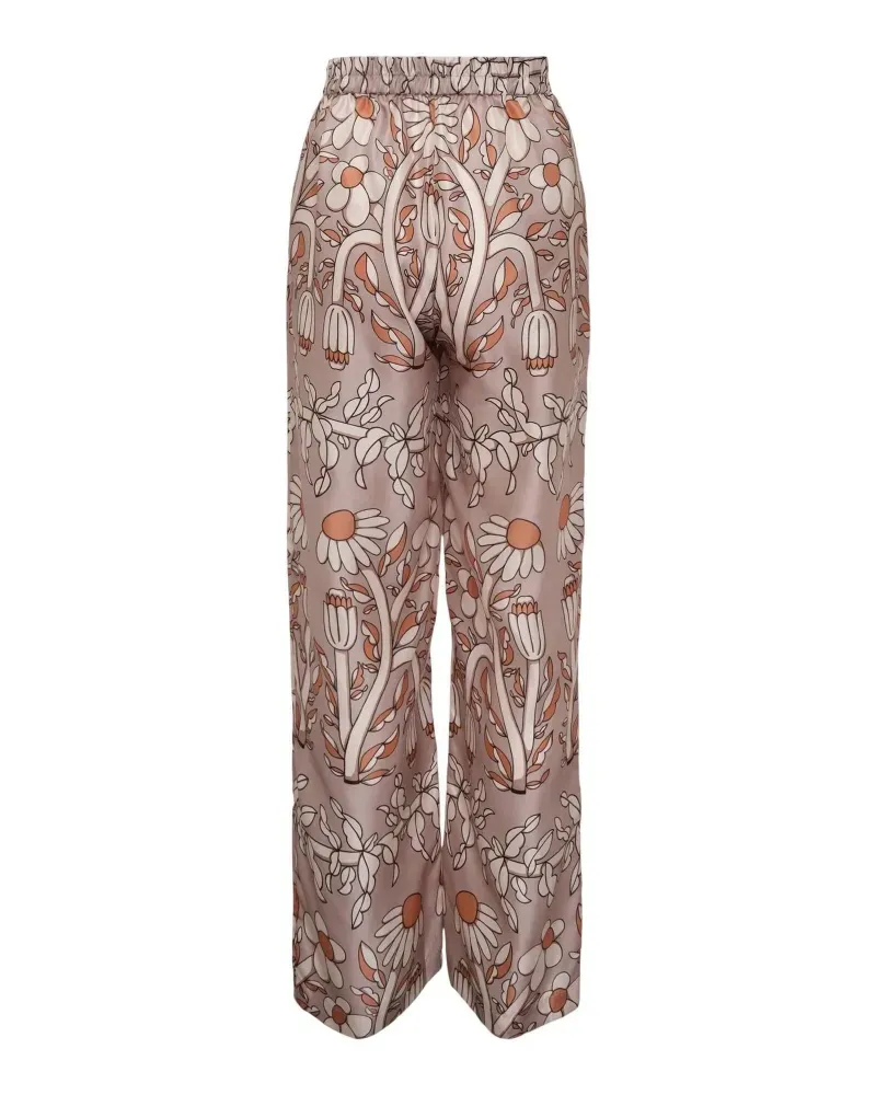 Biyan Seidenhose mit Print - Nude Nude