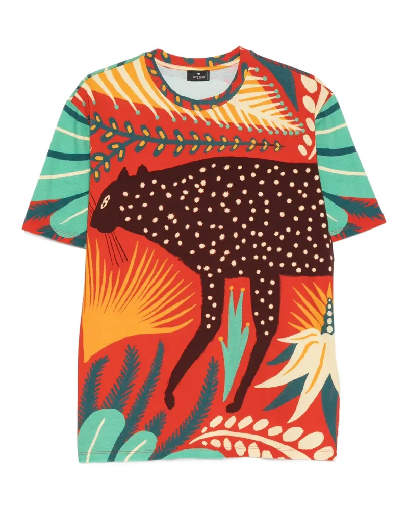 Etro T-Shirt mit grafischem Print - Rot Rot