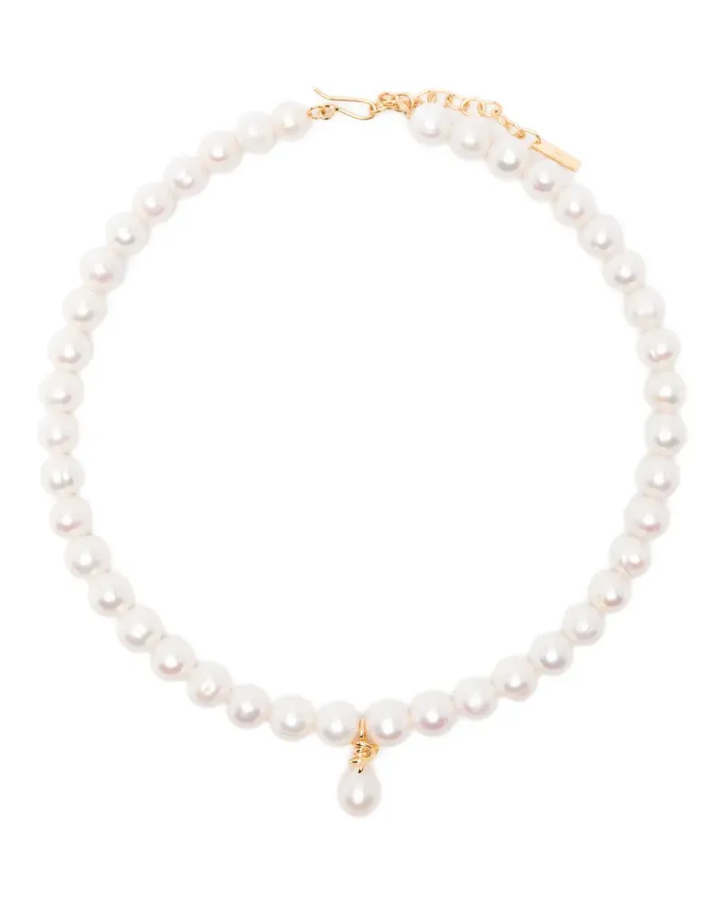 Completedworks pearl-pendant necklace - Gold Gold