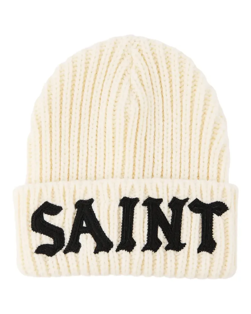 SAINT MXXXXXX Beanie mit Logo-Stickerei - Nude Nude