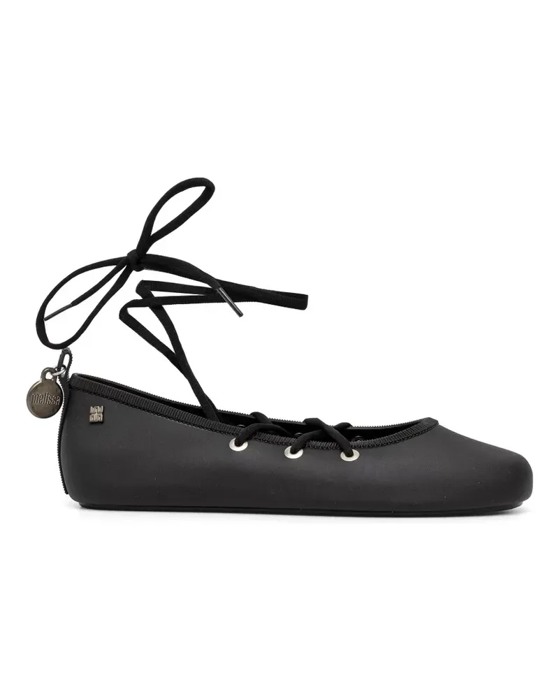 Melissa lace-up ballet flats - Schwarz Schwarz