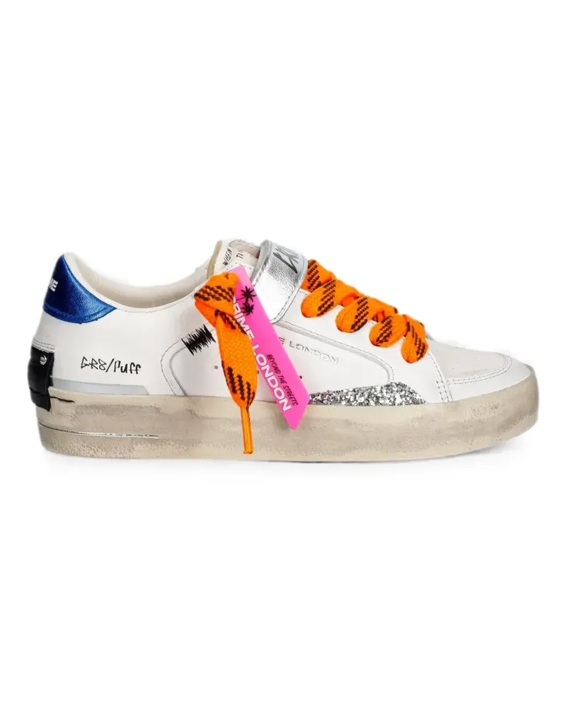 Crime glitter-detail touch-strap sneakers - Weiß Weiß