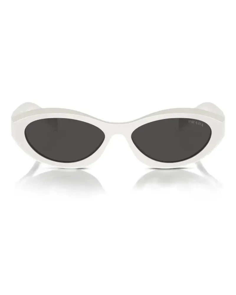 Prada oval-frame sunglasses - Weiß Weiß