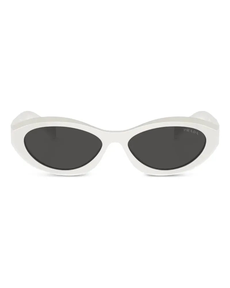 Prada oval-frame sunglasses - Weiß Weiß
