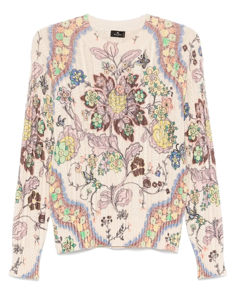 Etro Pullover mit Blumen-Print - Nude Nude
