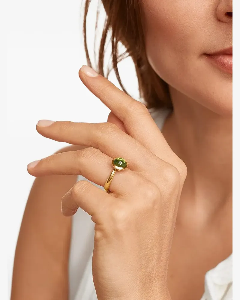 TAMARA COMOLLI 18kt Bouton Gelbgoldring mit Peridot - Grün Grün