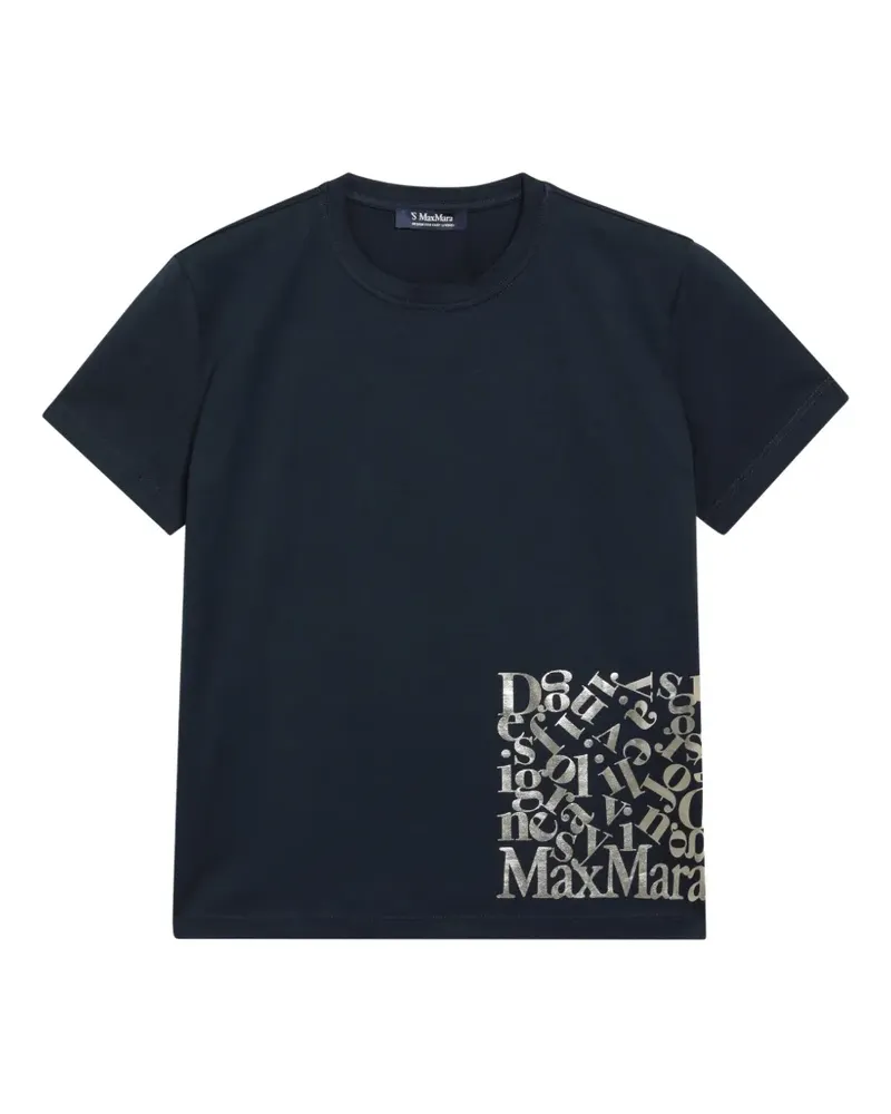 Max Mara Max Mara T-Shirt mit Logo-Print - Blau Blau