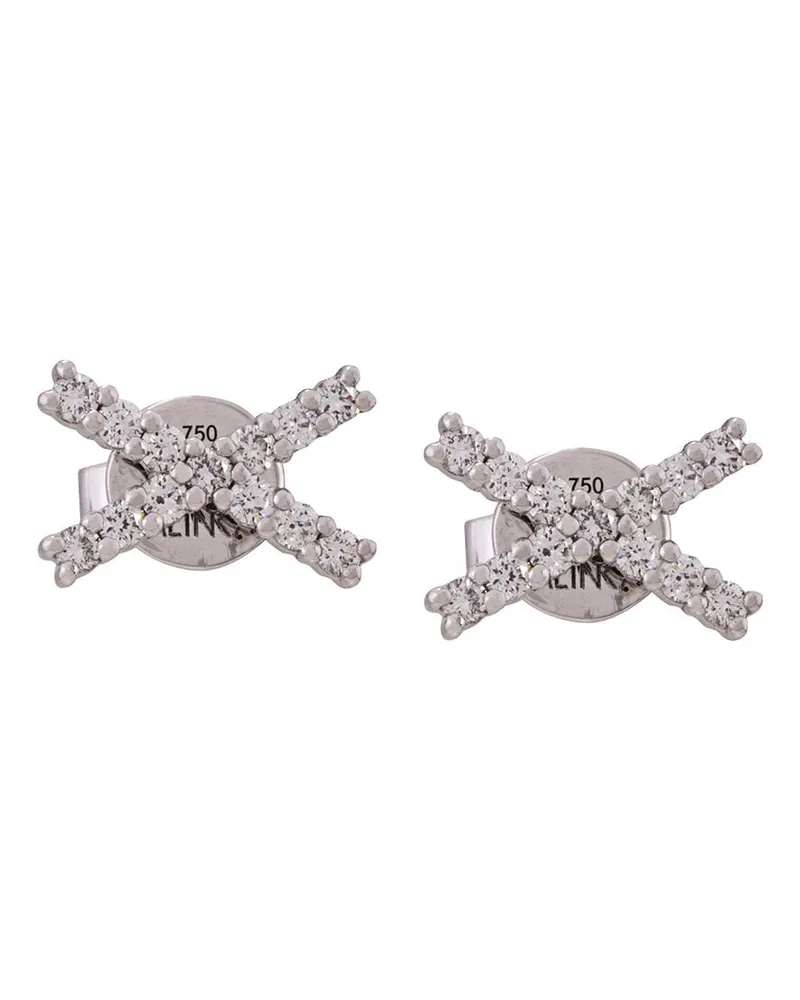 Alinka 18kt 'Katia' Weißgoldohrstecker mit Diamanten - Metallic Metallic