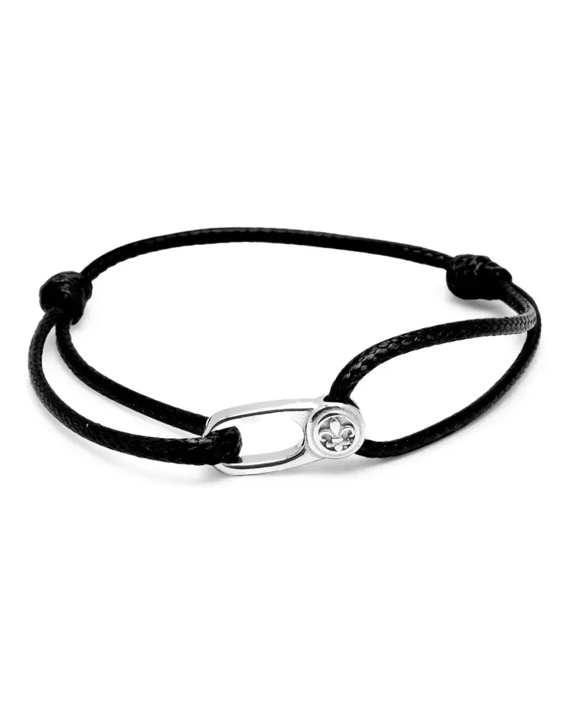 Nialaya Kordelarmband mit Hakenanhänger - Schwarz Schwarz