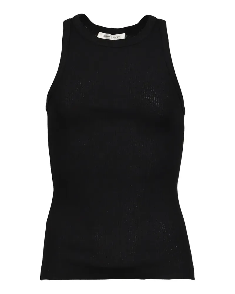 CMMN SWDN Geripptes Arturo Tanktop - Schwarz Schwarz