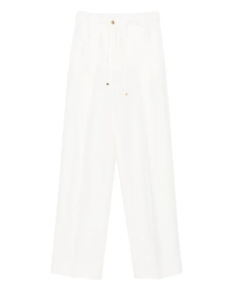 Moncler drawstring pleated trousers - Weiß Weiß