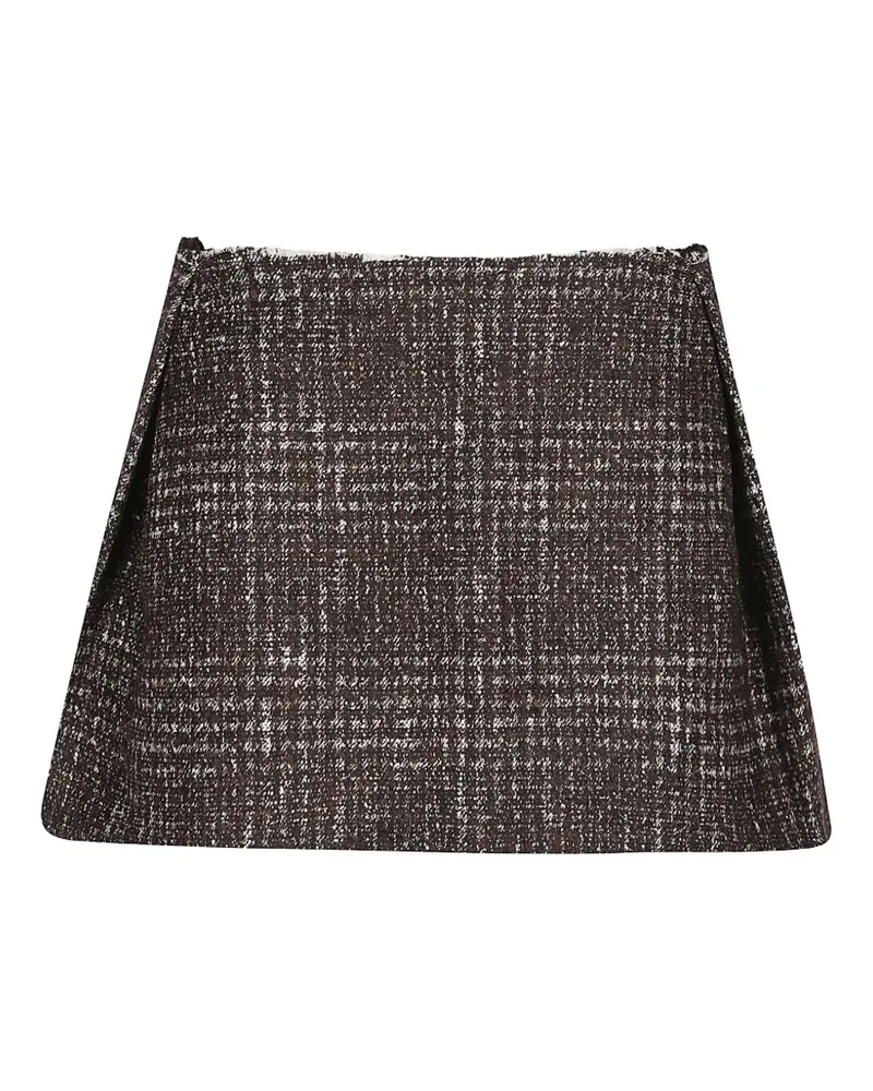 IRO Tweed-Minck mit ausgefransten Kanten - Braun Braun