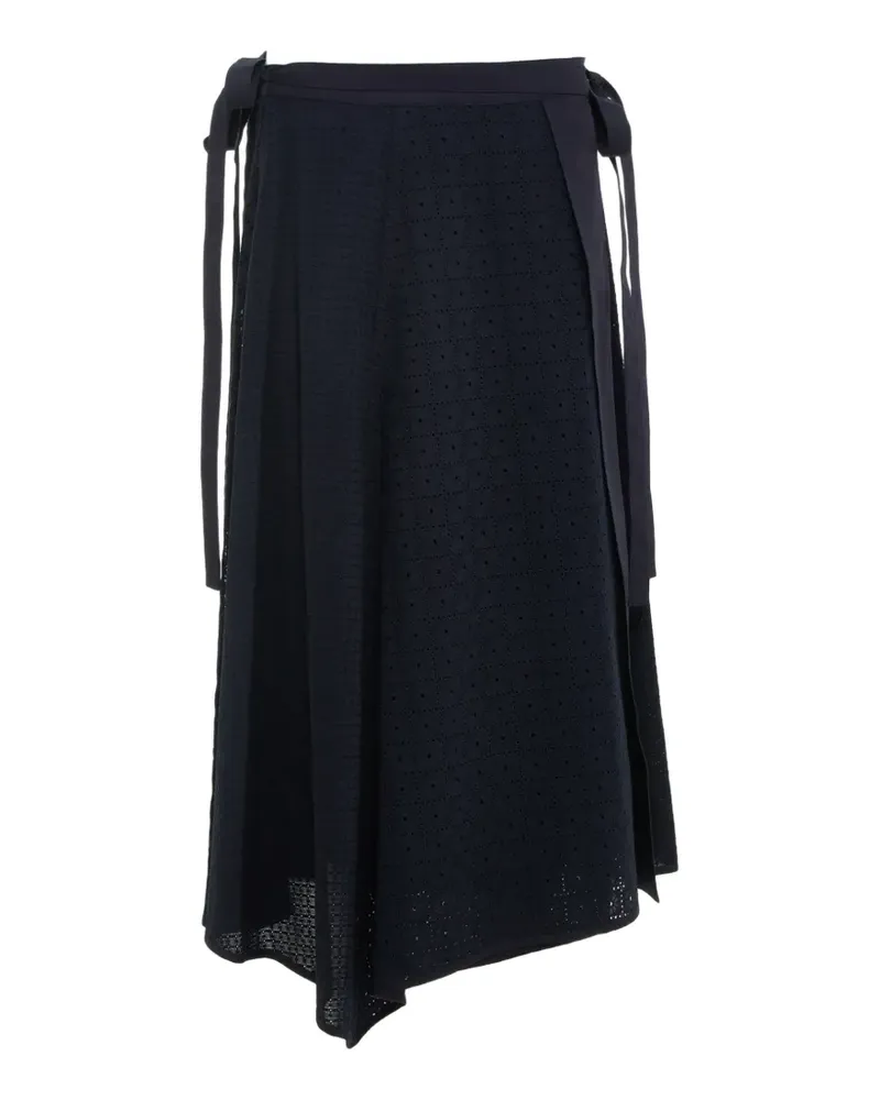 3.1 phillip lim broderie-anglaise asymmetric midi skirt - Blau Blau