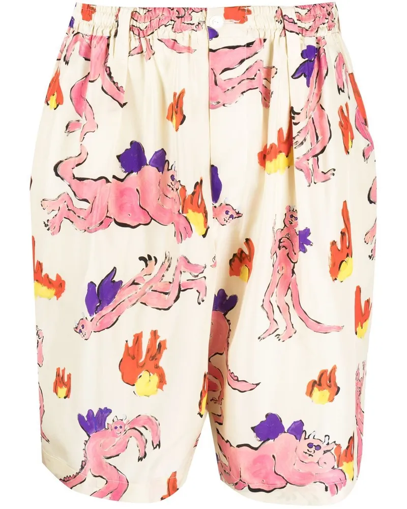 Marni Bermudas mit grafischem Print - Nude Nude
