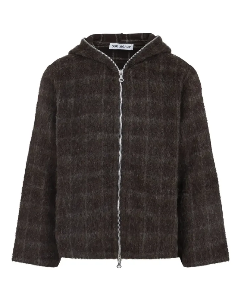 Our Legacy Karierte Kapuzenjacke - Braun Braun