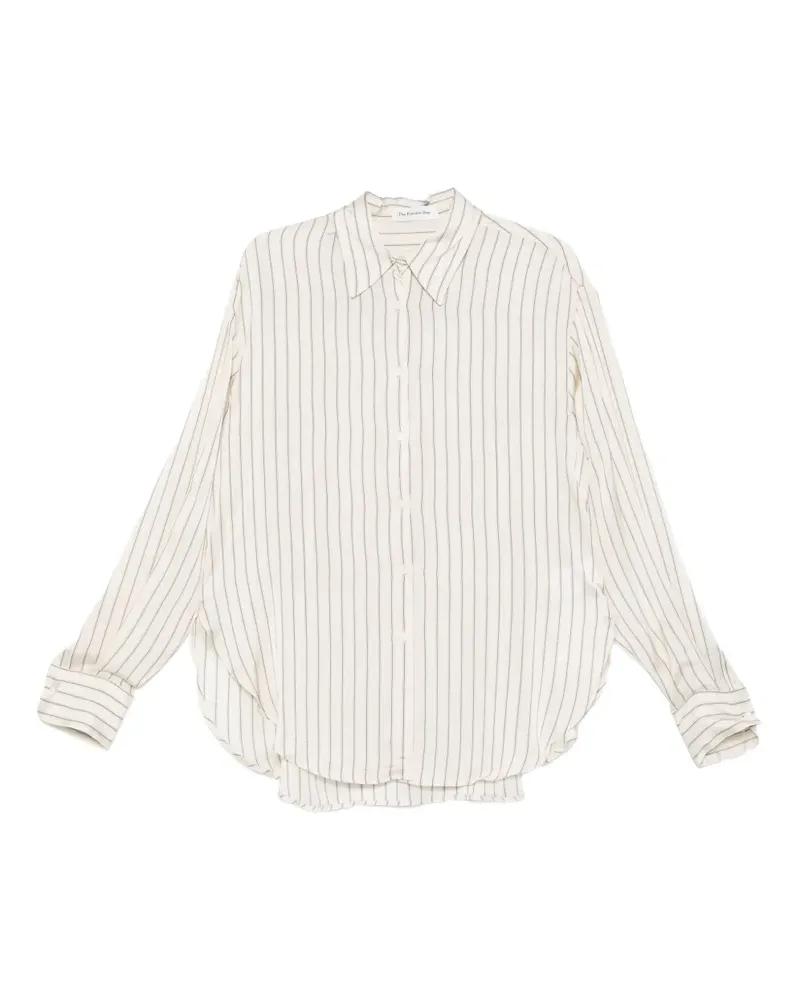 FRANKIE Shop Gestreiftes Hemd - Nude Nude