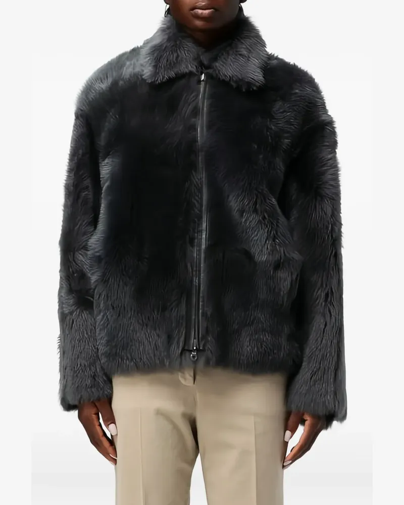 DESA reversible shearling jacket - Grau Grau