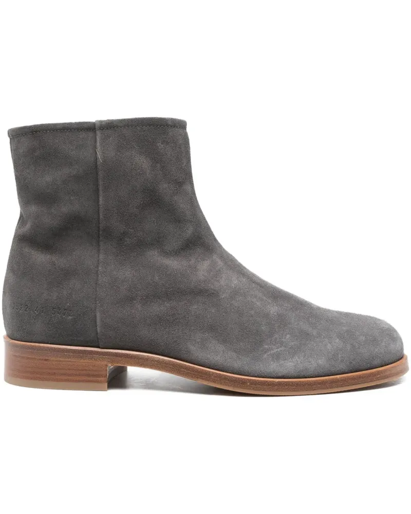 Common Projects Wildlederstiefel mit Reißverschluss - Grau Grau