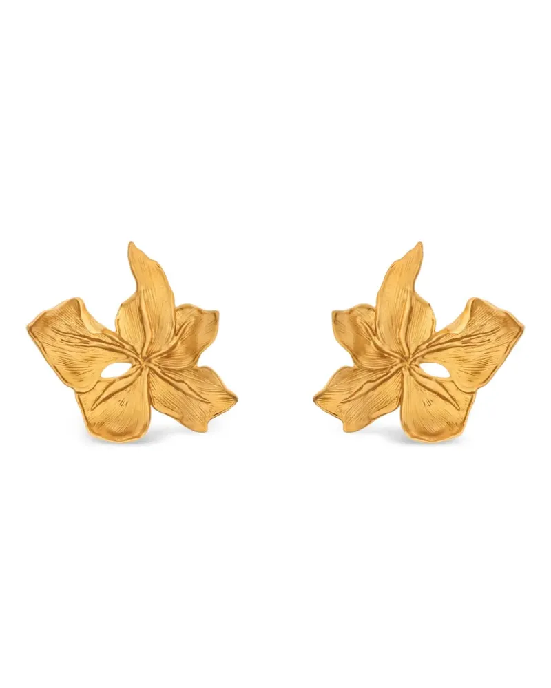 Oscar de la Renta Ohrringe mit Blumen - Gold Gold