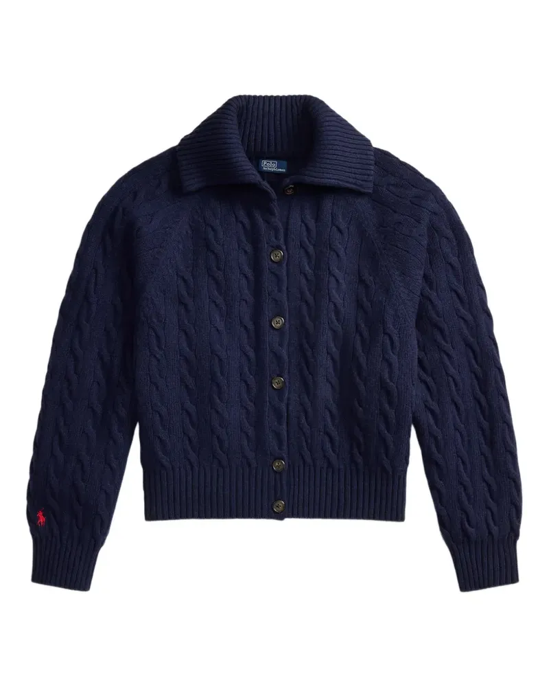 Ralph Lauren Cardigan mit Zopfmuster - Blau Blau