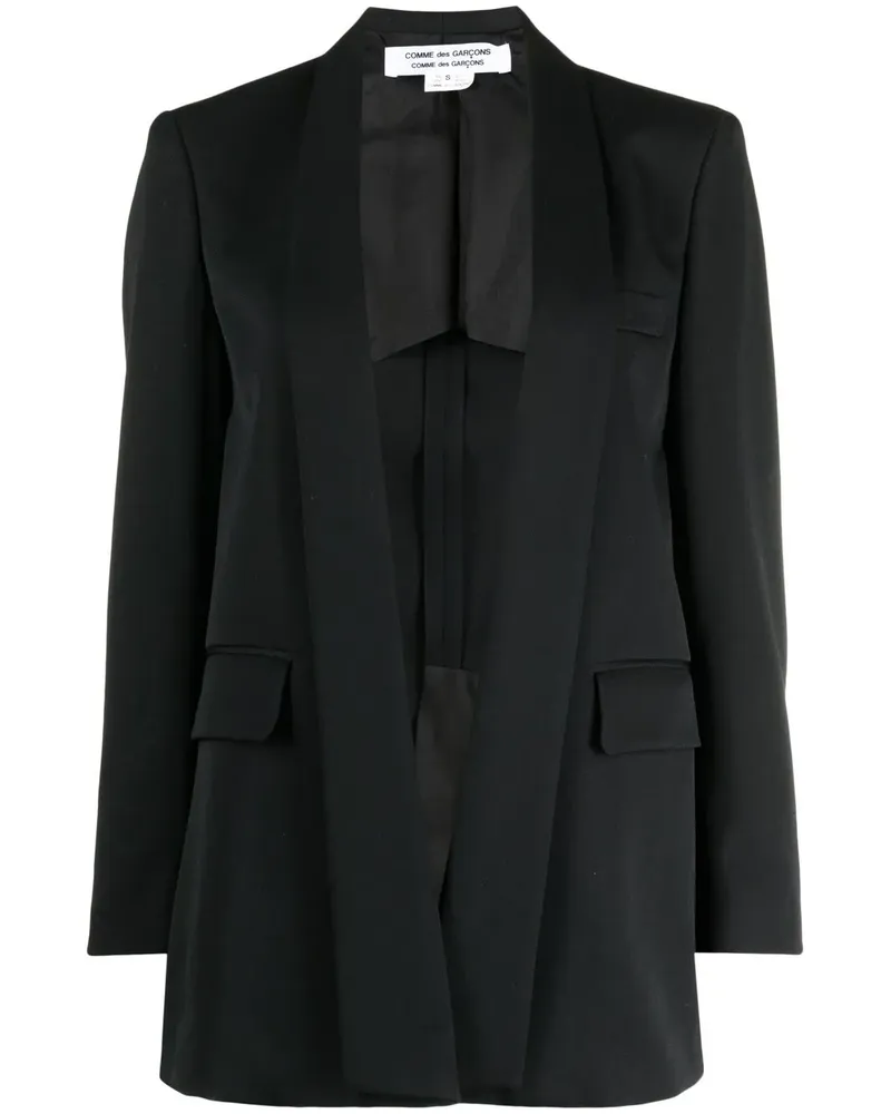Comme des Garçons Offener Blazer - Schwarz Schwarz