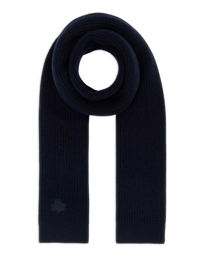 Isabel Marant Enolia Schal mit Logo - Blau Blau