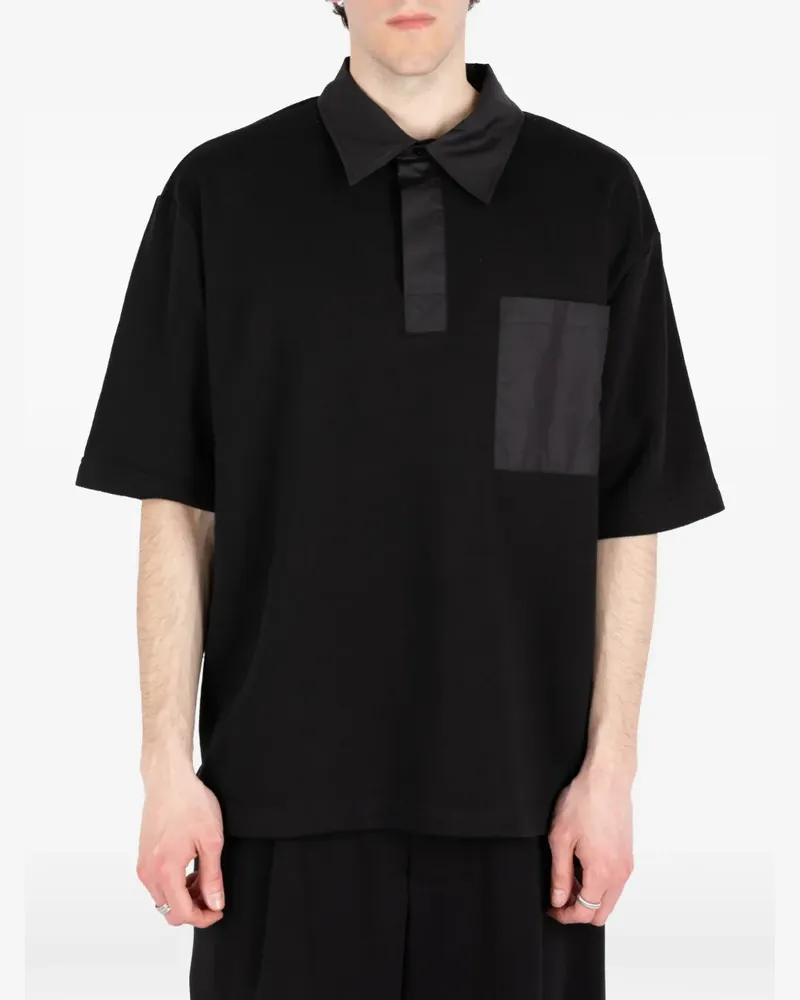 Société Anonyme Polo 92 patch-pocket cotton polo shirt - Schwarz Schwarz