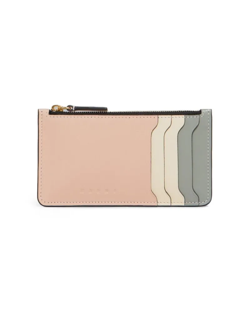 Marni Kartenetui mit Logo-Prägung - Rosa Rosa