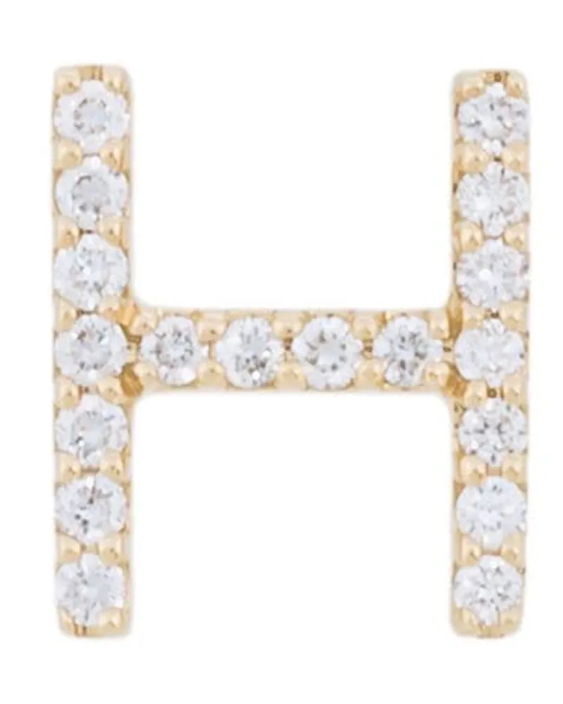 Alinka 18kt ' ID' Gelbgoldohrstecker mit Diamanten - Metallic Metallic
