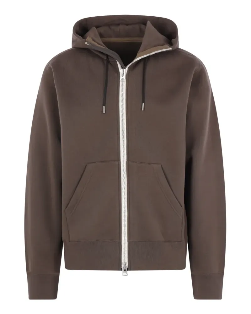 Sacai Kapuzenjacke mit Reißverschluss - Grün Grün