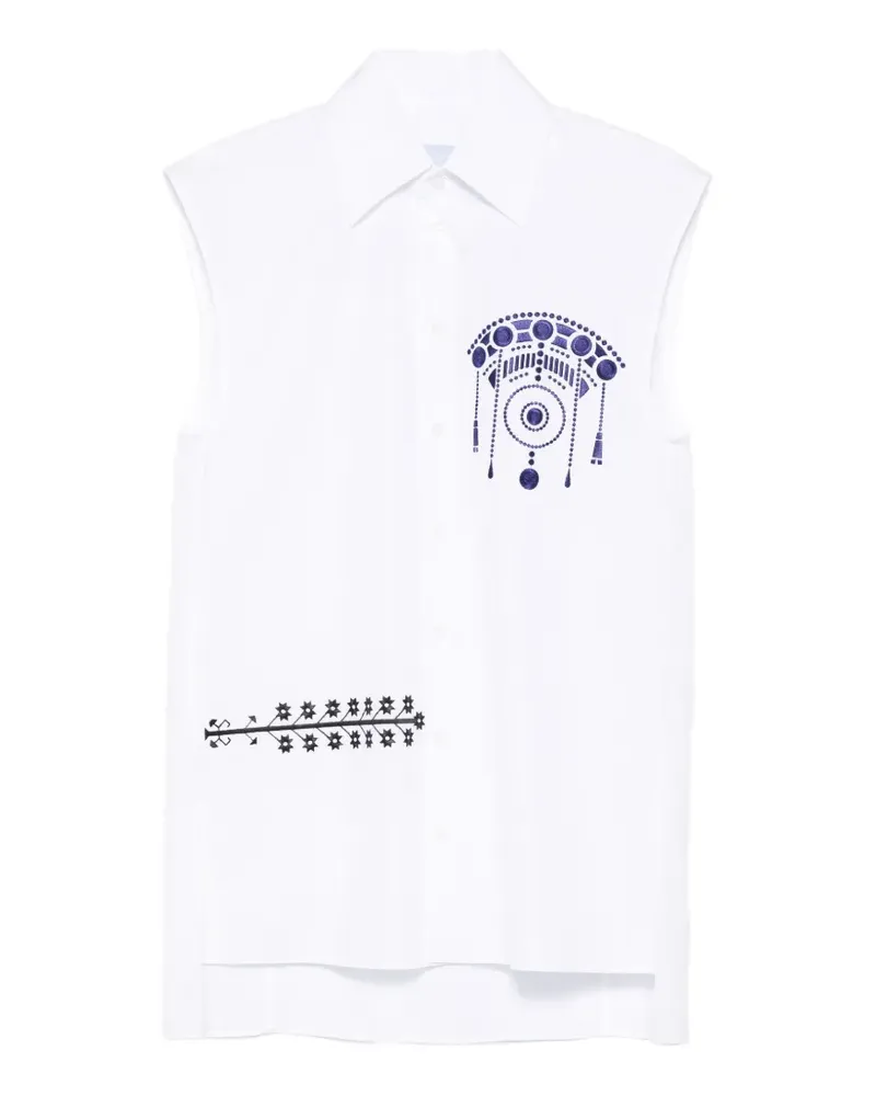 Seafarer printed sleeveless top - Weiß Weiß