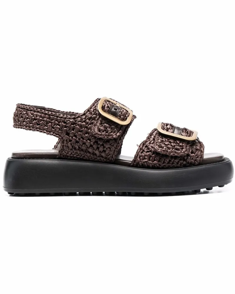 TOD'S Sandalen aus Bast - Braun Braun