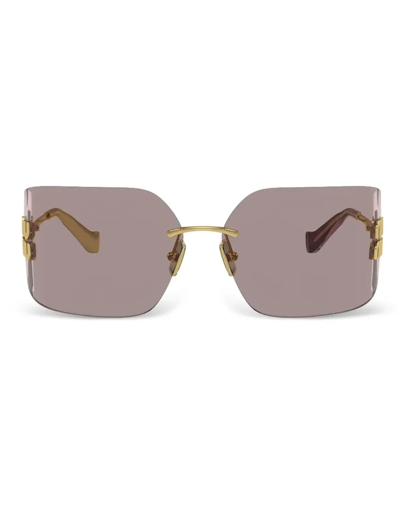 Miu Miu logo square-frame sunglasses - Violett Violett