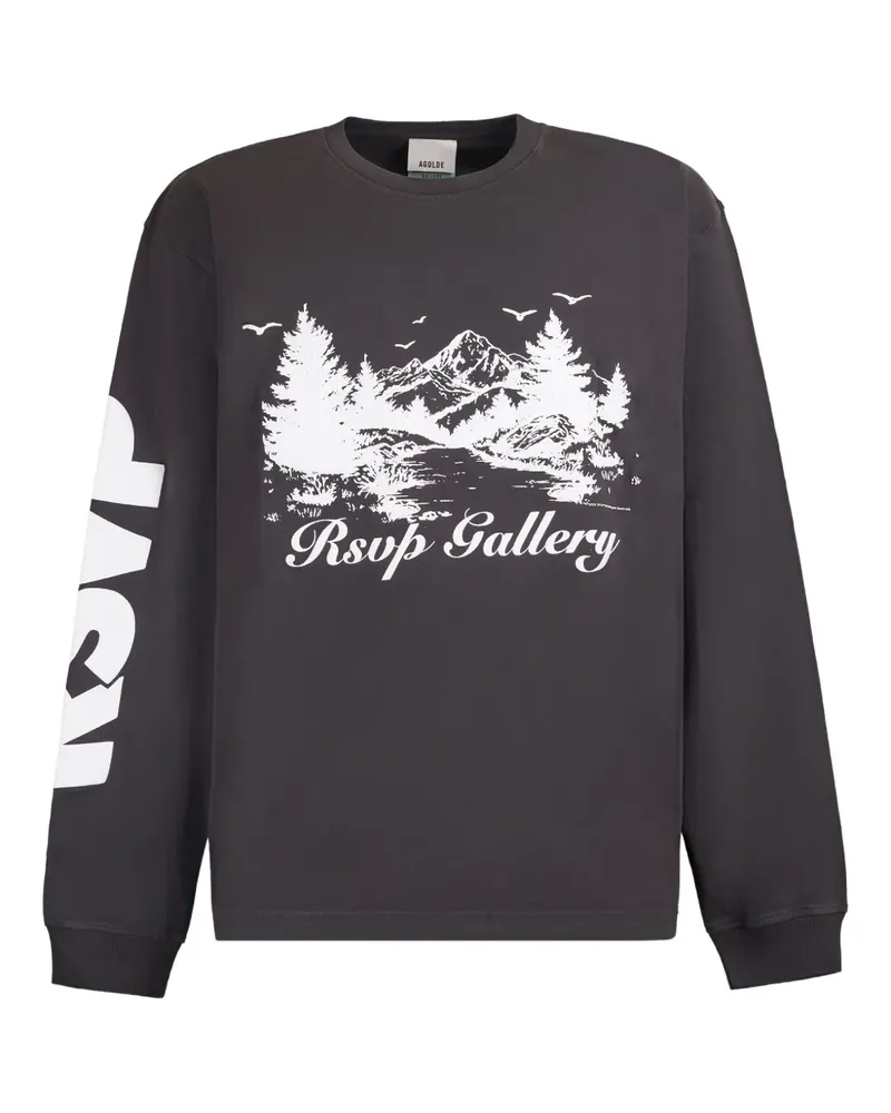 AGOLDE Sweatshirt mit grafischem Print - Schwarz Schwarz