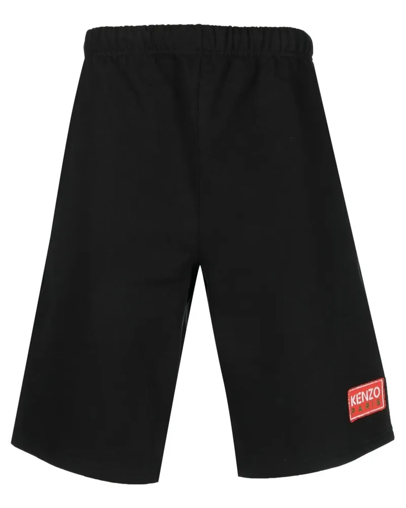 Kenzo Shorts mit Logo-Patch - Schwarz Schwarz
