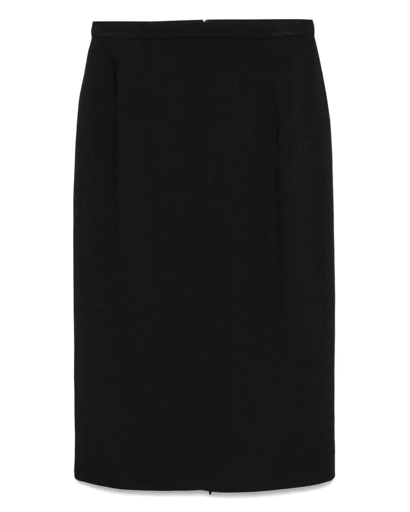 N° 21 Klassischer High-Waist-Rock - Schwarz Schwarz
