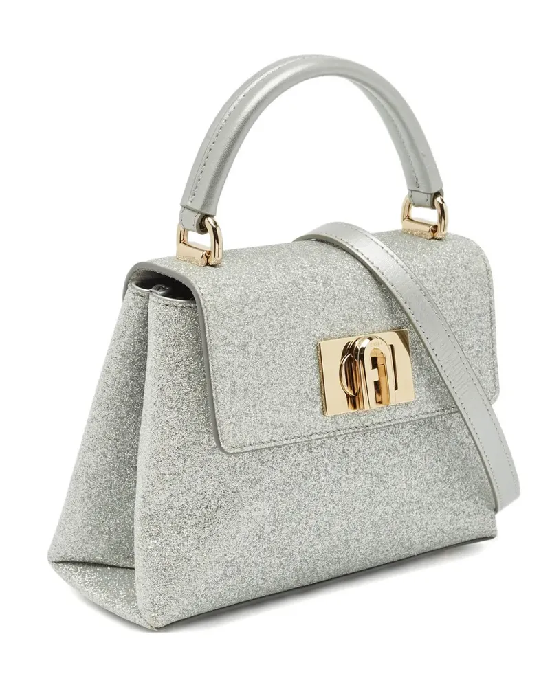 Furla Mini 1927 Glitter-Tote Bag - Silber Silber