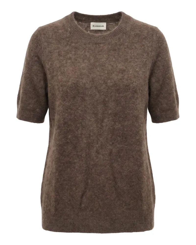 P.A.R.O.S.H. P.A.R.O H. short-sleeve knitted T-shirt - Braun Braun
