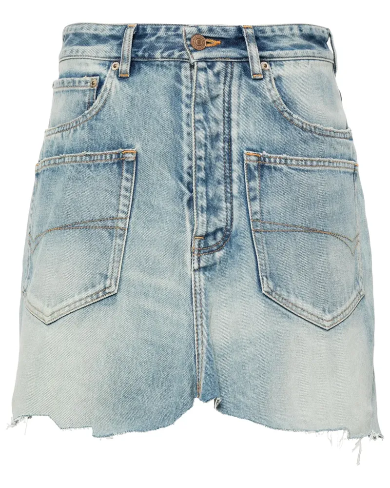 Balenciaga Minirock mit Cut-Outs - Blau Blau