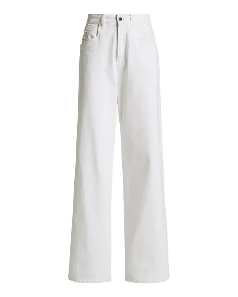 Kiton Jeans mit weitem Bein - Weiß Weiß