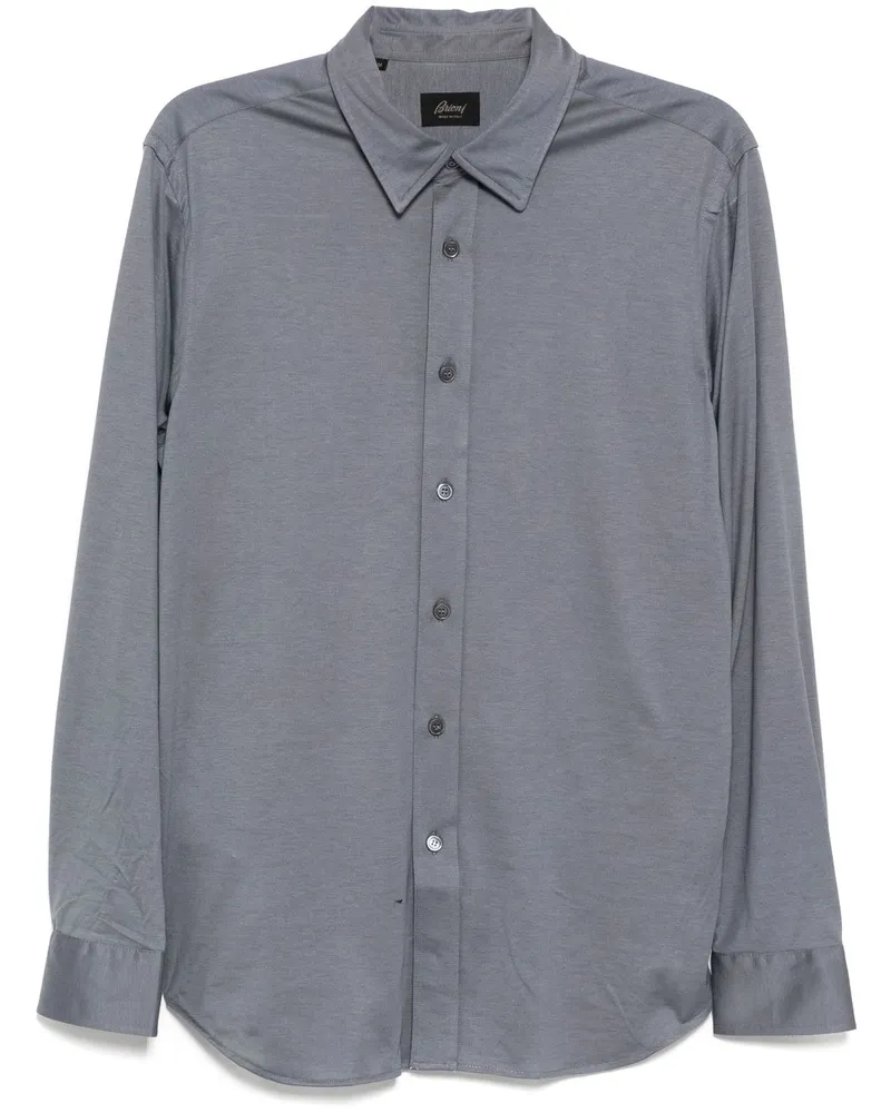 Brioni Hemd mit klassischem Kragen - Blau Blau