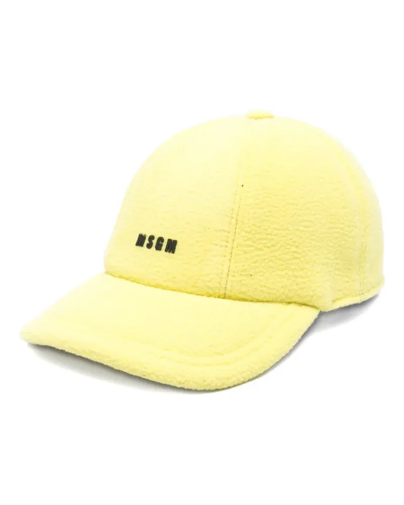 MSGM logo-embossed cap - Gelb Gelb