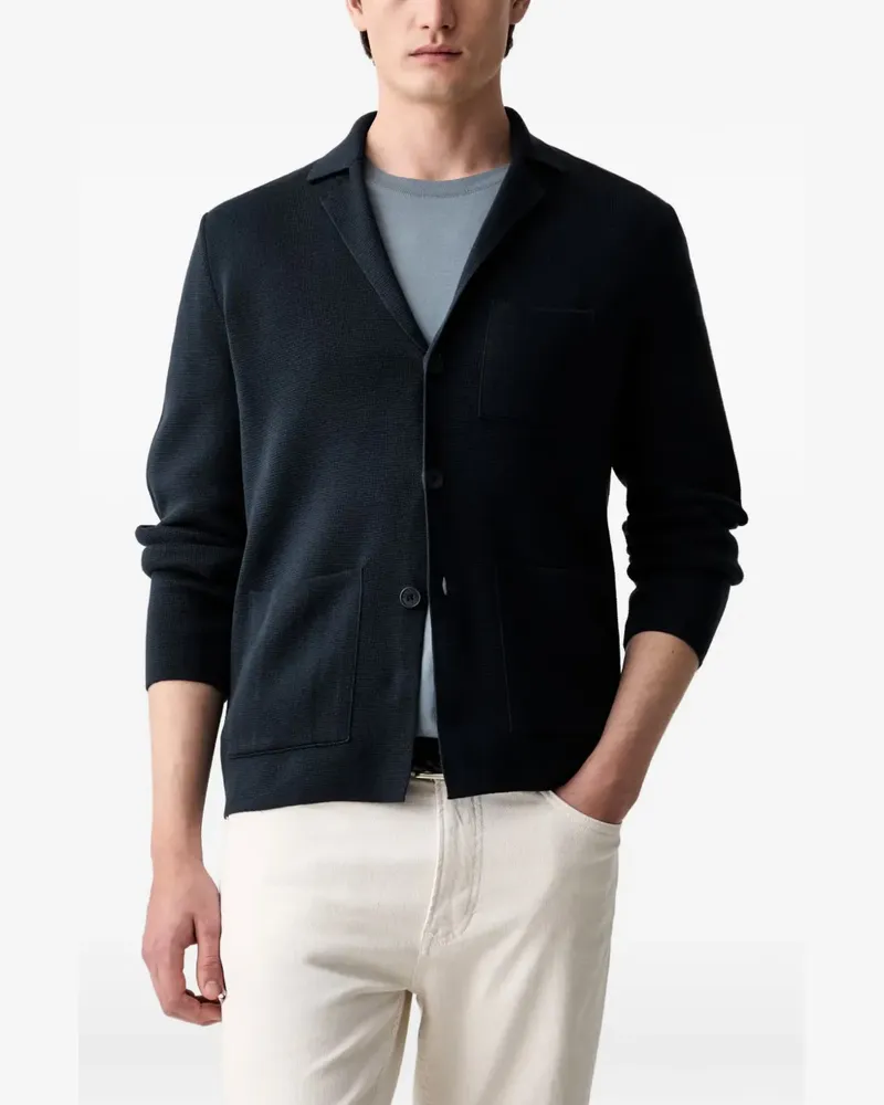 Marc O'Polo Cardigan mit aufgesetzten Taschen - Blau Blau