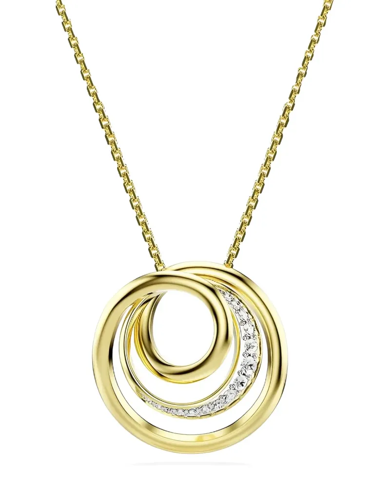 Swarovski Hyperbola circle-pendant necklace - Gold Gold